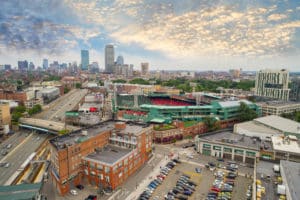 Locksmith in Boston, MA - Aerial image of Fenway Park sports stadium home to the Boston Red Socks